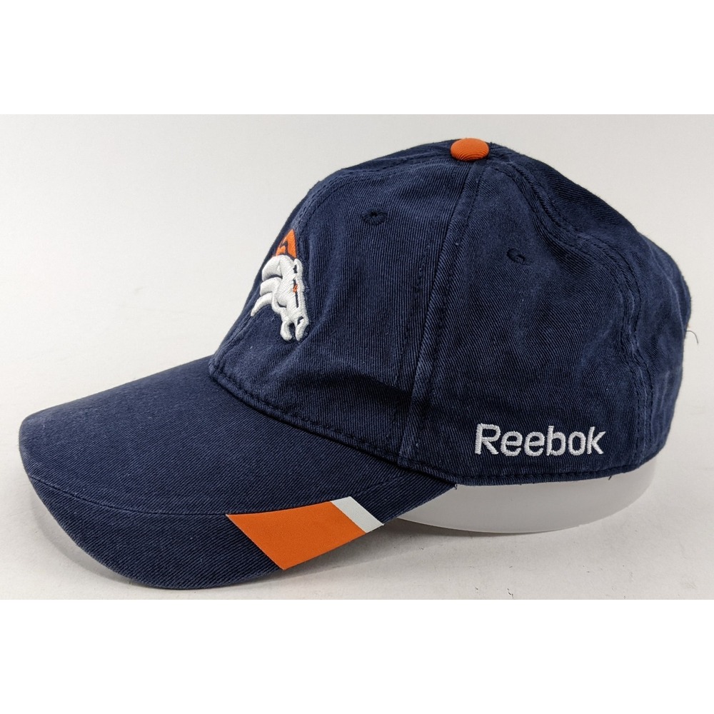 Reebok Denver Broncos NFL Hat Cap Blue Orange Adjustable Onfield Mens